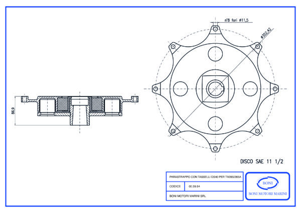 Parastrappo con Tasselli DS40 per TM265/TM265A