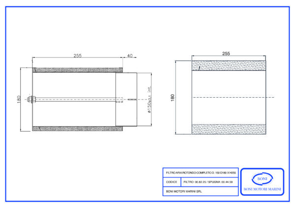 Filtro aria rotondo completo
