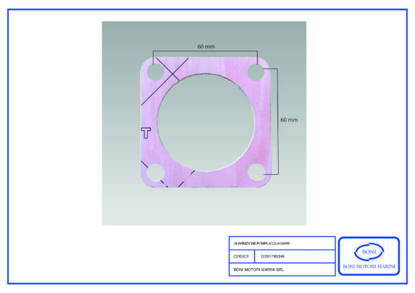 Guarnizione pompa acqua mare
