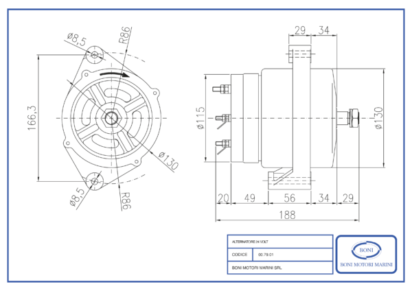 Alternatore 24V - AMPER 60