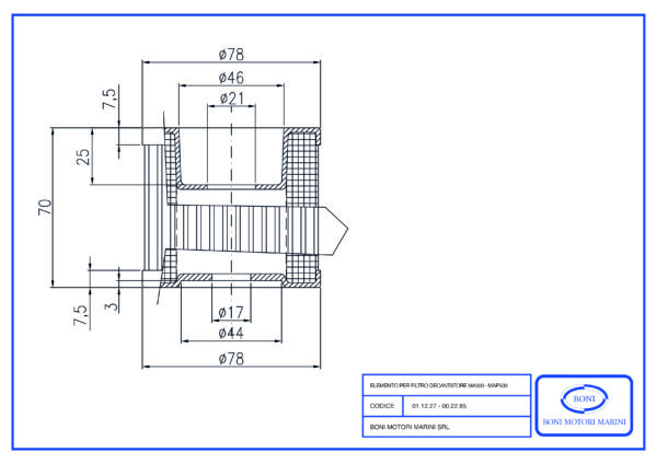 Cartuccia pre filtro nafta MA500 - MAP500