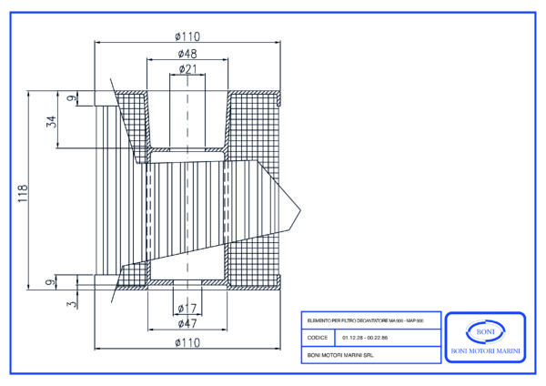 Cartuccia pre filtro nafta MA900 - MAP900