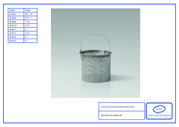 Cestello in acciaio iInox
