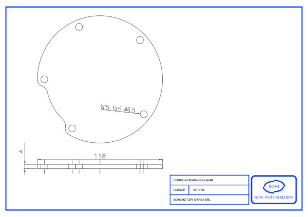 Coperchio pompa acqua mare
