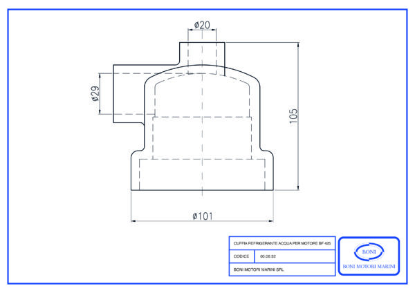Cuffia refrigerante acqua BF 425