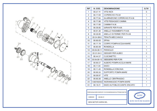 Pompa acqua mare 1"1/2