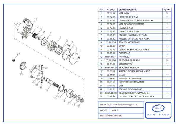 Pompa acqua mare 1"1/2