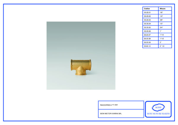 Raccordo a "T" FFF