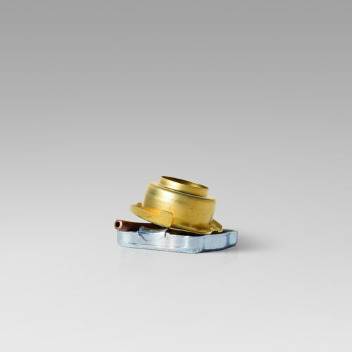 Tappo scambiatore acqua con ghiera in ottone e tubo