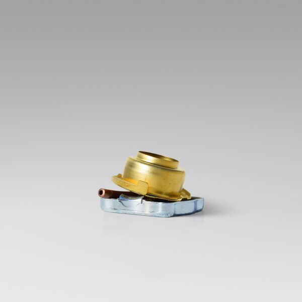 Tappo scambiatore acqua con ghiera in ottone e tubo