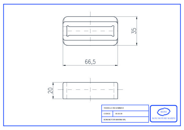 Tassello in gomma doppio